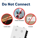 AZIOT Smart Wi-fi Modular 4 Gang Premium Touch Switch (6 Amps Each) - GLASS (Not Acrylic): Elevate Your Home with Effortless Control