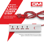 GM 3060 Extension Board 10Amp Output 250 Volts with 2 Mtr Extension Cord & Surge Protector | Master Switch, Safety Shutter, 4 International Sockets
