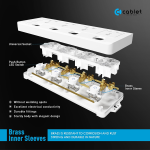 Cablet 250 Volts Extension Board 2500W 10A, 4 Universal Sockets, Individual Switches, 1.8M Heavy Duty Copper Wire, LED Indicator, Power Strip for Home