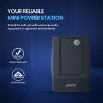 Geonix GXUPS600VA UPS 600VA/360W, Uninterrupted Power Supply System for Desktop PC Computers, Voltage Regulator, Auto Restart, Cold Start Function
