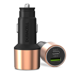 Duracell 65W Fast Car Charger Adapter with Dual Output. Quick Charge, Type C PD 45W & Qualcomm Certified 3.0 20W, Compatible for iPhone
