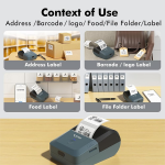 SEZNIK Tej Bluetooth Mini Thermal Label Printer for Business Office Home | Inkless Thermal | Mobile, Desktop Compatible | 58 mm (2 inches)