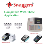 swaggers Thermal Paper/Billing Machine/POS Machine Rolls 2 inch- 57mm(Width) x 25 meter(Length) with fine class black colour printing