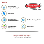 Bambalio BPG-180-4R (E) 180 Gsm 100 Sheets Glossy Photo Paper Post Card Size (4"X 6")
