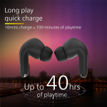 Philips TAT1269 Bluetooth Truly Wireless in Ear Earbuds with mic, 13mm Drivers, Bluetooth 5.4, 40H Playtime, IPX5, Fast Charging, Touch Controls