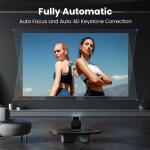 WZATCO Yuva Go Pro Fully Automatic Native 1080P Projector 4k Ultra HD, 12000 Lumens, Android 14, Rotatable Design, Room Home Cinema, ARC