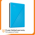 Western Digital WD 2TB My Passport Portable Hard Disk Drive, USB 3.0 with Automatic Backup, 256 Bit AES Hardware Encryption,Password Protection,Compat
