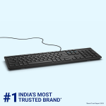 Dell KB216 Wired Multimedia Keyboard - Full-Size Layout with USB Interface, Chiclet Keys, Spill Resistance with 3 Indicator Lights| Plug and Play