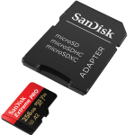 SanDisk Extreme Pro 256GB microSDXC UHS-I, V30, 200MB/s Read, 140MB/s Write, Memory Card for 4K Video on Smartphones, Action Cams and Drones