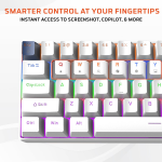 EvoFox Katana S Mini Wired Mechanical Keyboard | Hot-Swappable Silent Red Switches | 68-Key Compact Layout | Vivid Rainbow Backlighting