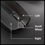 ZEBRONICS Wireless Mouse, 2.4GHz, 3200 DPI, 3 Buttons, Comfortable & Ergonomic, USB Nano Receiver, Power-Saving Mode, Works on Most Surfaces
