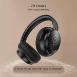 pTron Studio Evo 70hrs Playtime Wireless Over Ear Headphones with HD Mic, Low-Latency Game/Movie/Music Modes, Punchy Bass, BT5.3, Dual Device Pairing