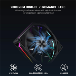 Ant Esports V8 Digital CPU Air Cooler CPU Fan with LED Temperature Display & ARGB|2x120mm FANs| Support Intel - LGA1851 / 1700/1200 AMD - AM5