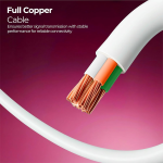 Zebronics USB Extension Cable, 3 Meter Length, 480Mbps Data Transfer, Full Copper Core, Nickel-Plated Connectors, Durable Build, For TV, Laptop, PC