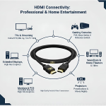 High Speed 1.5m 4K Ultra HD HDMI Cable Gold Plated – Audio Video Cord for TV, Laptop, Projector, PS5, Set Top Box – UHD Quality
