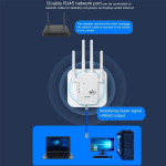 Punnk Funnk WiFi Range Extender | Up to 300Mbps | Dual LAN Port WiFi Extender, Repeater, WiFi Signal Booster, Access Point| Easy Set-Up | Extends WiFi
