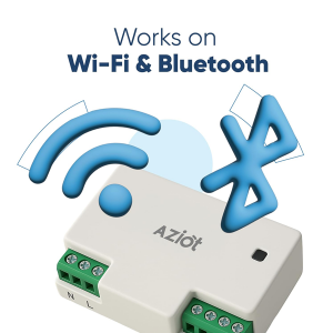 AZIOT 4 Node Smart Switch - Wifi/Bluetooth Communication - Made in India - Timer Function - Voice command (4 Node)