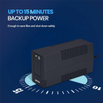 Geonix GXUPS600VA UPS 600VA/360W, Uninterrupted Power Supply System for Desktop PC Computers, Voltage Regulator, Auto Restart, Cold Start Function