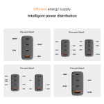 Noise Newly Launched GaN Charger 100W + 1.7M Type-C to Type-C 100W Braided Cable Combo : 4 Ports (3 USB-C Type, 1 USB-A), Super Fast Laptop Charging