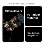 Noise Newly Launched Airwave Max XR Wireless Over-Ear Headphones with 120H Playtime, ANC, HFA Tech, Spatial Audio, Dual Pairing,BT V6.0(Pearl Beige)